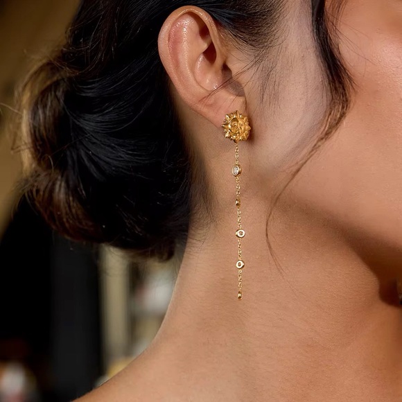 SahrzJewellery Jewelry - 18K Gold Plated Drop Earrings